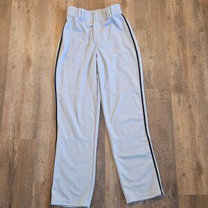 Champro Baseball Pants Adult Small Gray Black Stripe Athletic